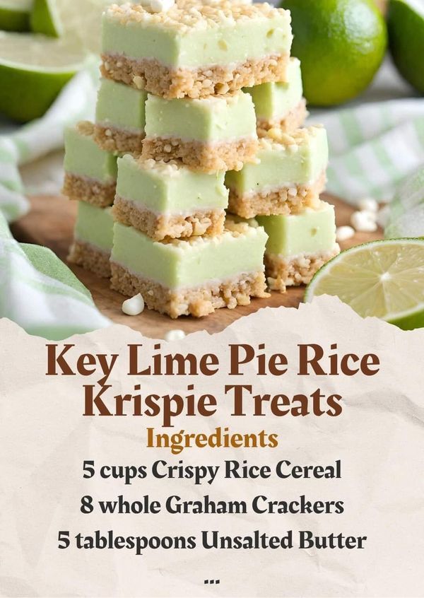 the recipe for key lime pie rice krispie treats