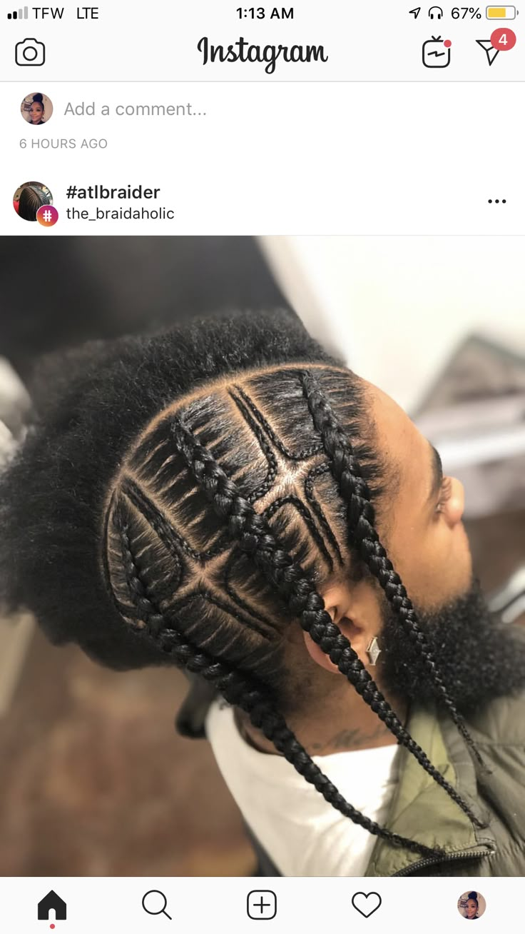 Braid Designs For Men Full Head, Men’s Hanging Braids, Iverson Braids Men, Black Men Braids Hairstyles Cornrows, Braid Styles For Boys, Plats Braids For Men, Boy Braid Styles, Cornrows Men, Braids For Men