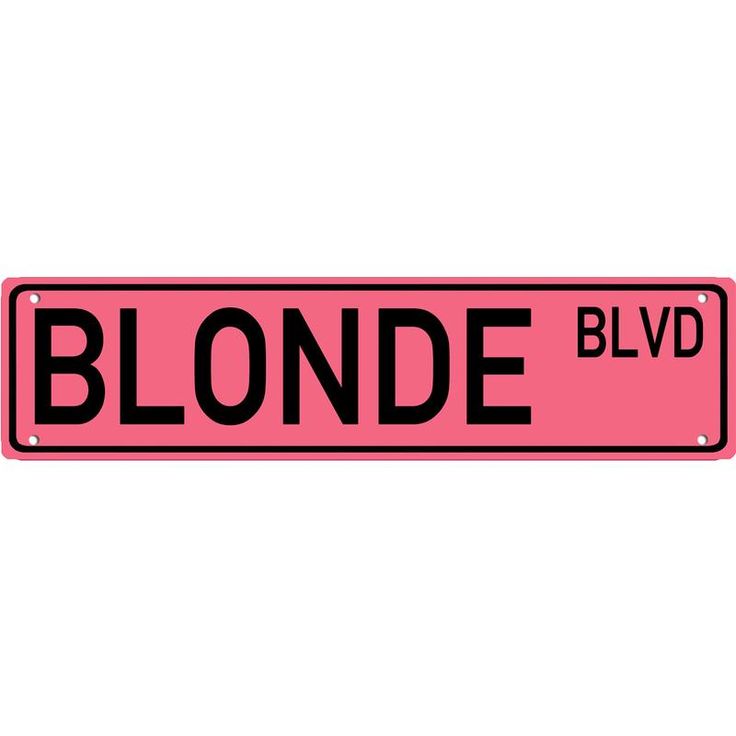 a pink and black sign that says blonde blvd on the bottom right corner