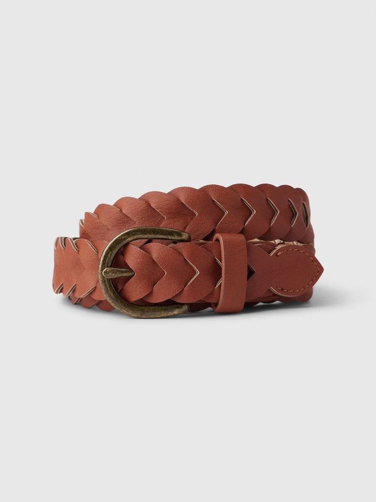 Braided Vegan-Leather Belt | Gap Factory Leather Belt, Vegan Leather, Clothing Accessories, Gap, Braids, Faux Leather, Buckle, Women Accessories, Outfit Accessories