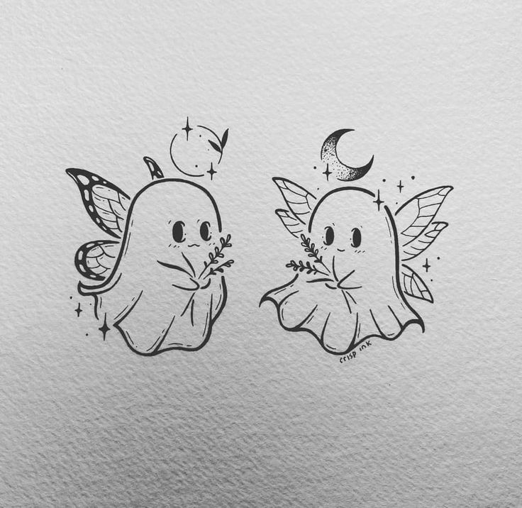 Crisp Ink, Dragon Tattoo Ideas, Bestie Tattoo, Ghost Tattoo, Dragon Tattoos, Cute Easy Doodles, Bff Tattoos, Cute Little Tattoos, Spooky Tattoos