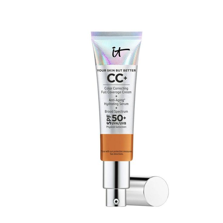 It Cosmetics Cc + Cream Spf50 - 1.08oz - Ulta Beauty : Target Spot Concealer, Anti Aging Concealer, Spf Foundation, Color Correcting Cream, It Cosmetics Cc Cream, Foundation With Spf, Perfume Floral, Millennial Pink, Physical Sunscreen