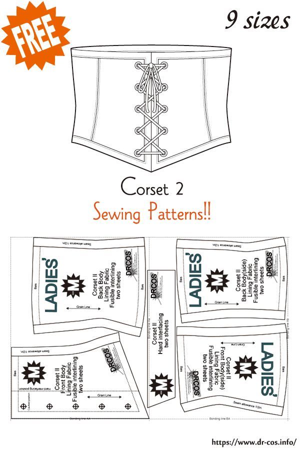 the sewing pattern for shorts with laces on them and instructions to sew it