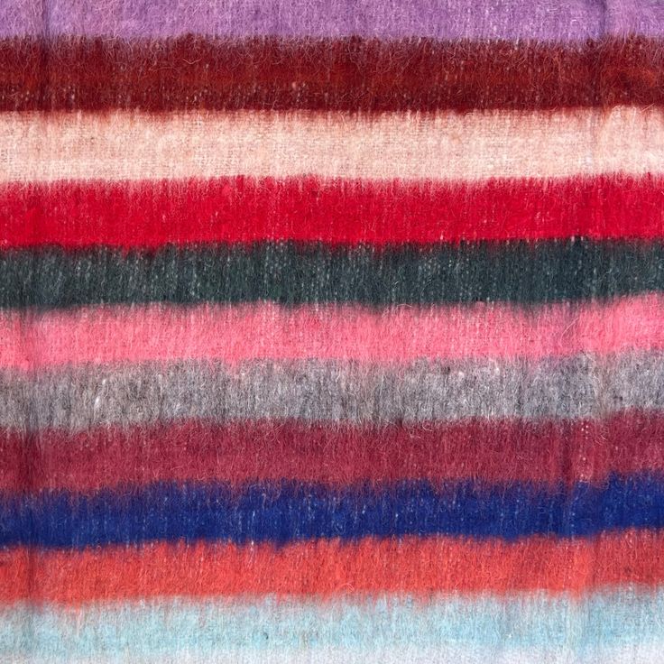 multicolored striped fabric close up