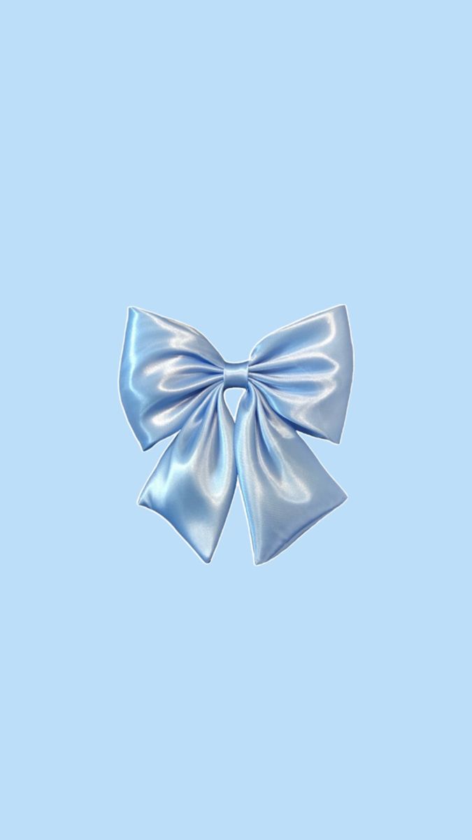 a blue bow on a light blue background