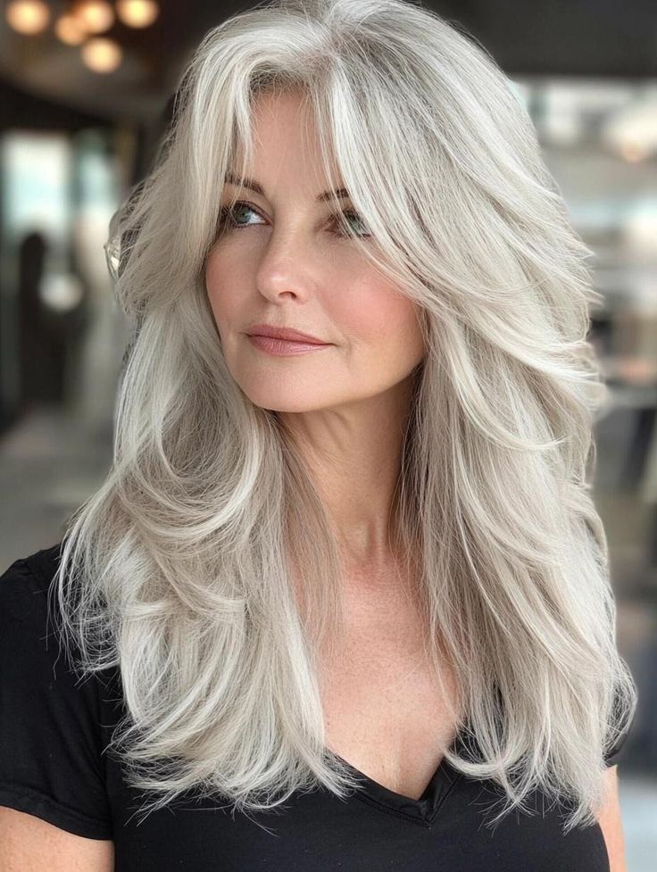 Elegant Long Haircuts for Women Over 50: Stylish and Timeless Options Long Grey Hair Styles For Women, Long Haircuts For Older Women Over 50, Long Blonde Hair Styles For Women Over 50, Blonde Hair For Older Women Over 50 Long Hairstyles, Long Hairstyles For Older Women Over 50, Women's Haircuts Long, Medium Long Hair Styles For Women, Long Haircuts For Women Over 50, Long Hair Styles With Layers For Over 50