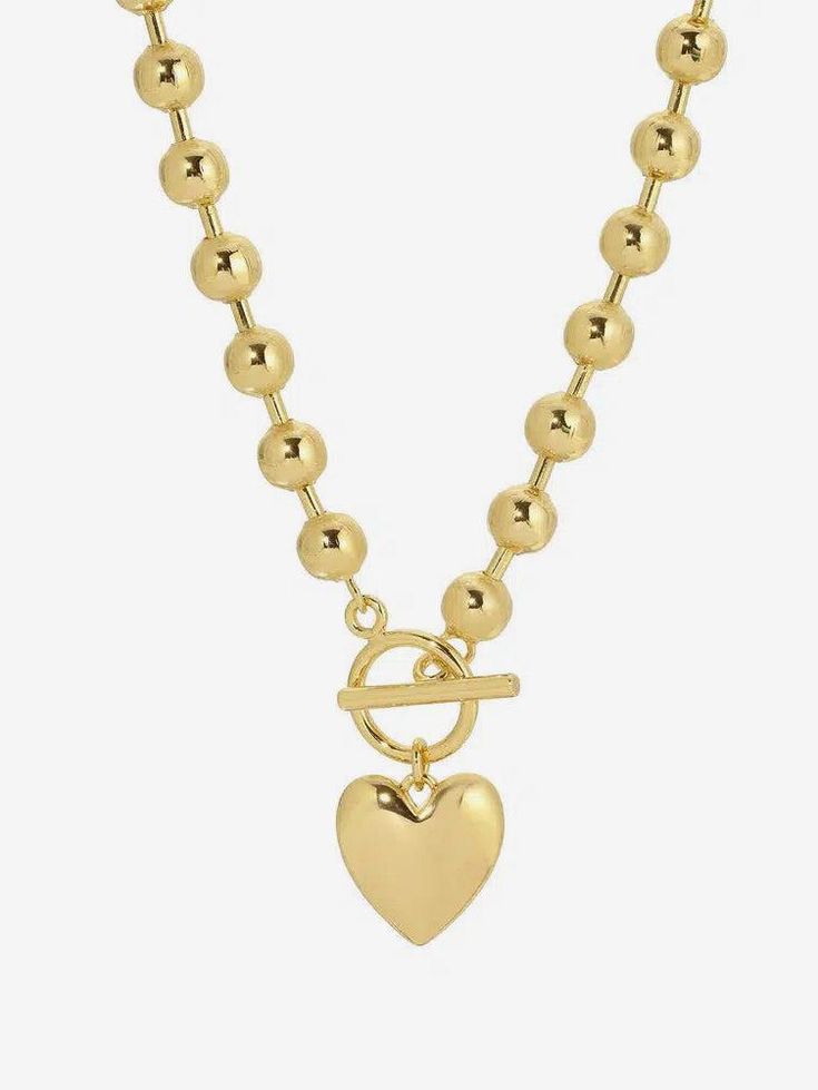 Leeada - Le Bébé Heart Toggle Necklace - Gold-Leeada-treehaus Luxury Yellow Gold Clavicle Charm Necklace, Everyday Gold Heart Pendant Necklace, Everyday Gold Heart Necklace 14k Gold Filled, Everyday 14k Gold-filled Heart Necklace, Adjustable 14k Gold-filled Heart Necklace, Gold Heart Necklace With Adjustable Chain, 14k Gold Filled, Everyday Gold Necklaces With Heart Beads, Everyday Gold Charm Necklaces With Heart Beads, Everyday Gold Plated Heart Charm Necklaces