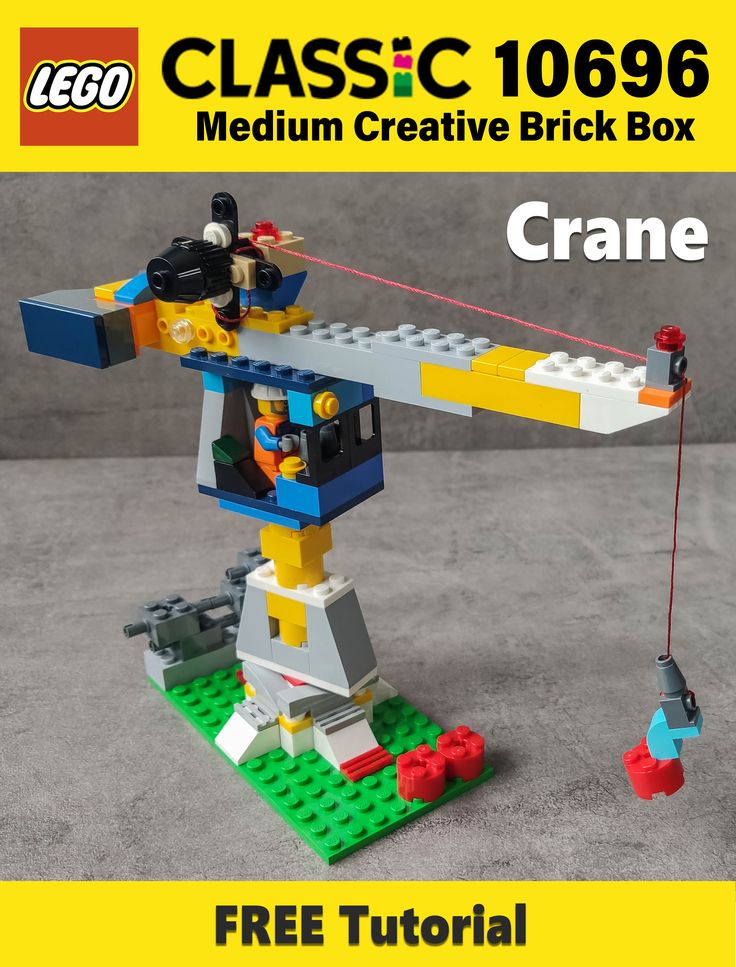 the instructions for how to build a crane with legos and other toys in it