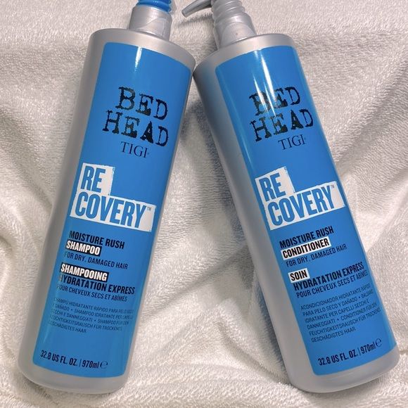 Bed head TIGI recovery dual shampoo & conditioner Bed Head Shampoo And Conditioner, Bed Head Shampoo, Bed Head Hair, Conditioner For Dry Damaged Hair, Shampoo For Damaged Hair, Tigi Bed Head, Dry Damaged Hair, Head Hair, Hair Care Products