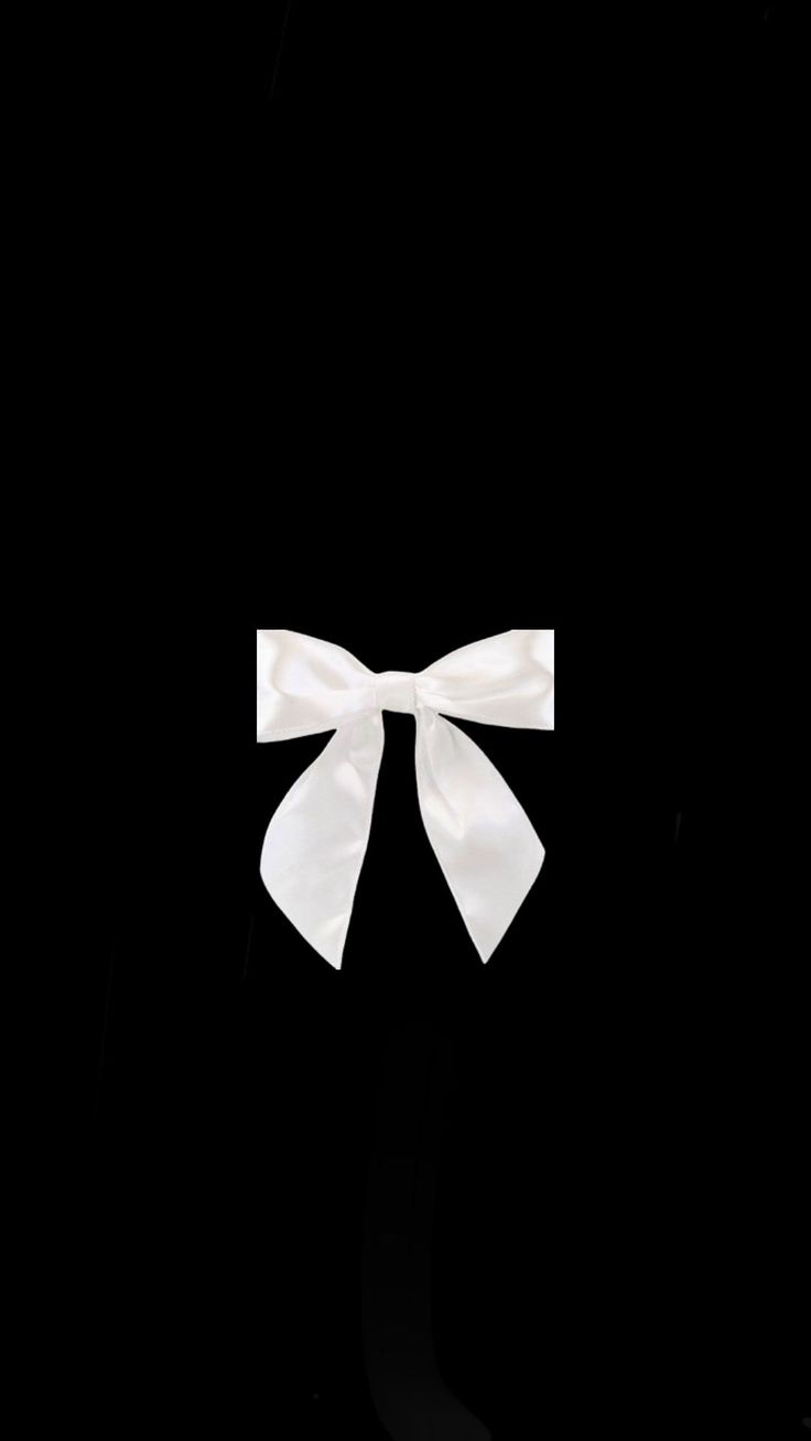 a white bow on a black background