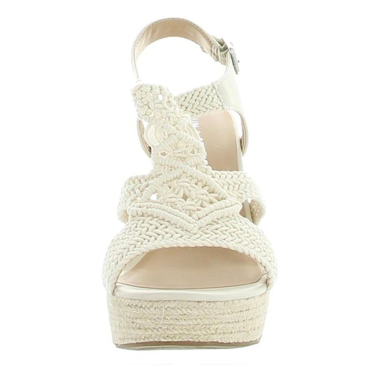 SUN STONE ESMEF Espadrille Wedge Heel Sandals -New with Box -Brand: SUN STONE -Color: Ivory -Size: 9M -Material: Textile -Heel Height: 4.75 Inch -Platform Height: 1.25 Inch -Woven Upper -Open Toe -Wedge Heels -Ankle Strap Buckle Closure -Made in China Cream High Heel Sandals For Summer, Cream Open Toe Heels For Summer, Summer White Heels For Beach, White Summer Heels For Beach, Summer Cream Open Toe Heels, Cream Synthetic Sandals For Summer, Cream Platform Heels For Summer, Cream Closed Toe Heels For Summer, Summer White Wedge Sandals With Removable Insole