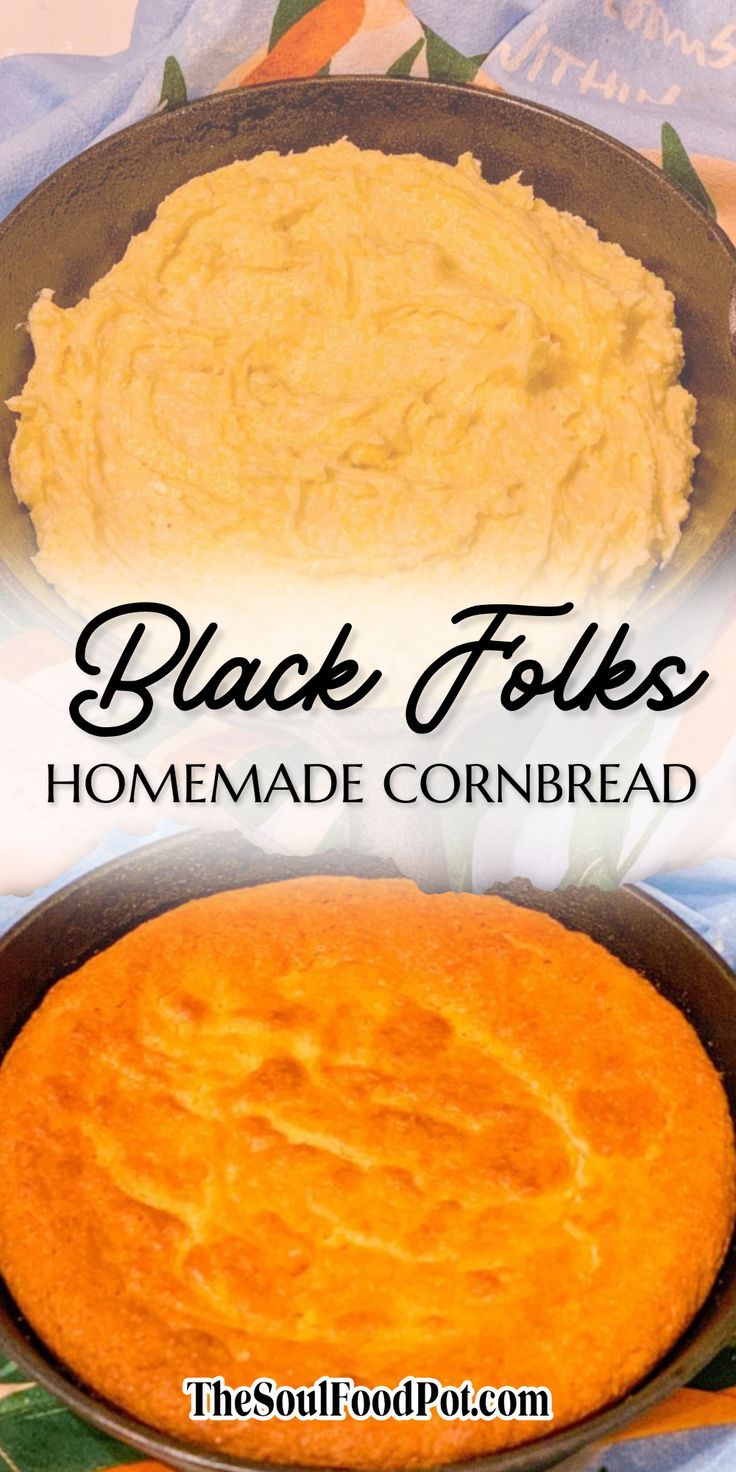 Black folks homemade cornbread does not use a box mix. Instead, cornmeal is used to make this Southern skillet cornbread recipe from scratch. Honey Cornbread With Corn, Soft Moist Cornbread, Crackling Bread Southern, Country Cornbread Recipe, Cornbread From Corn Meal, Iron Skillet Cornbread Recipes, Non Sweet Cornbread Recipe, Cornbread Self Rising Cornmeal, Cornbread Recipe Not Sweet