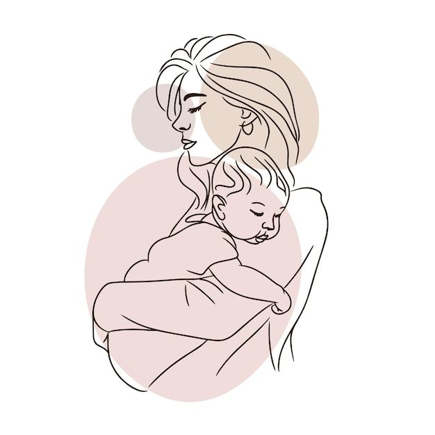 a woman holding a baby in her arms