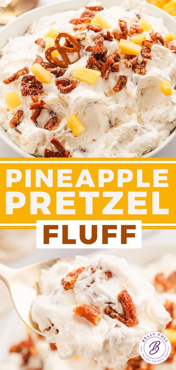 this pineapple pretzel fluff is so good it's made with only 3 ingredients