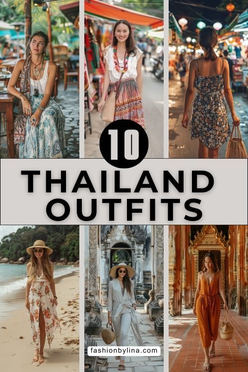 the top ten things to do in thailand with pictures of women wearing dresses and hats