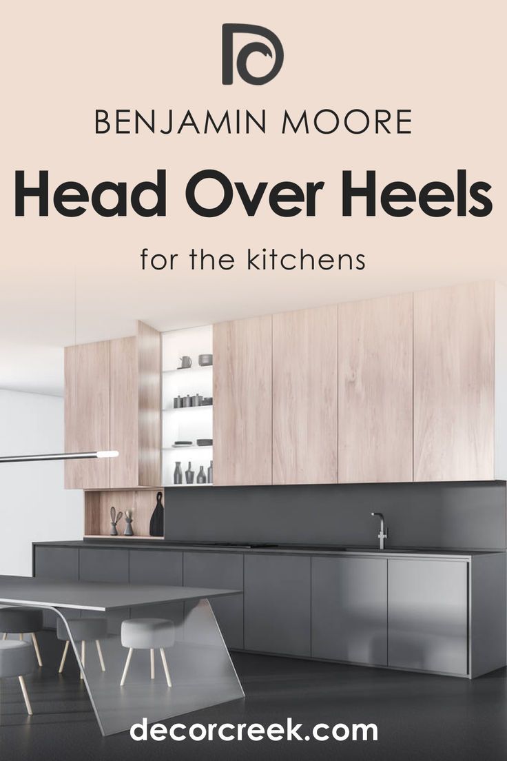 Head Over Heels AF-250  for the Kitchen by Benjamin Moore White Zinfandel, Wood Tones, White Cabinetry, Kitchen Paint, Head Over Heels, Morning Light, Coordinating Colors, Benjamin Moore, Paint Color