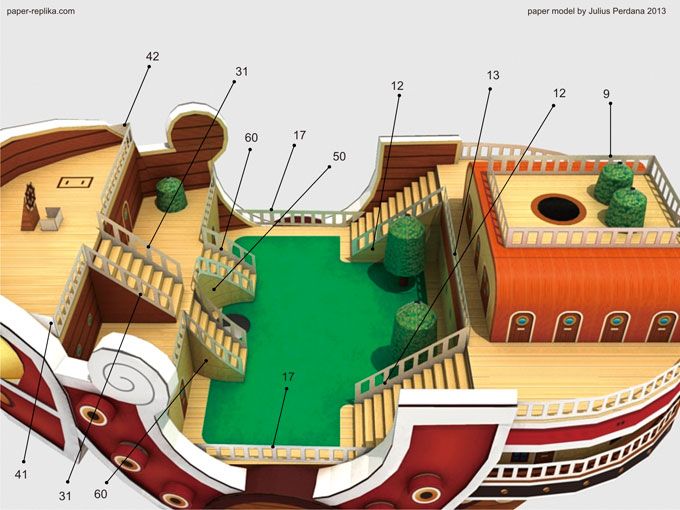 an image of a boat with parts labeled in it's diagram, including the upper deck and lower deck