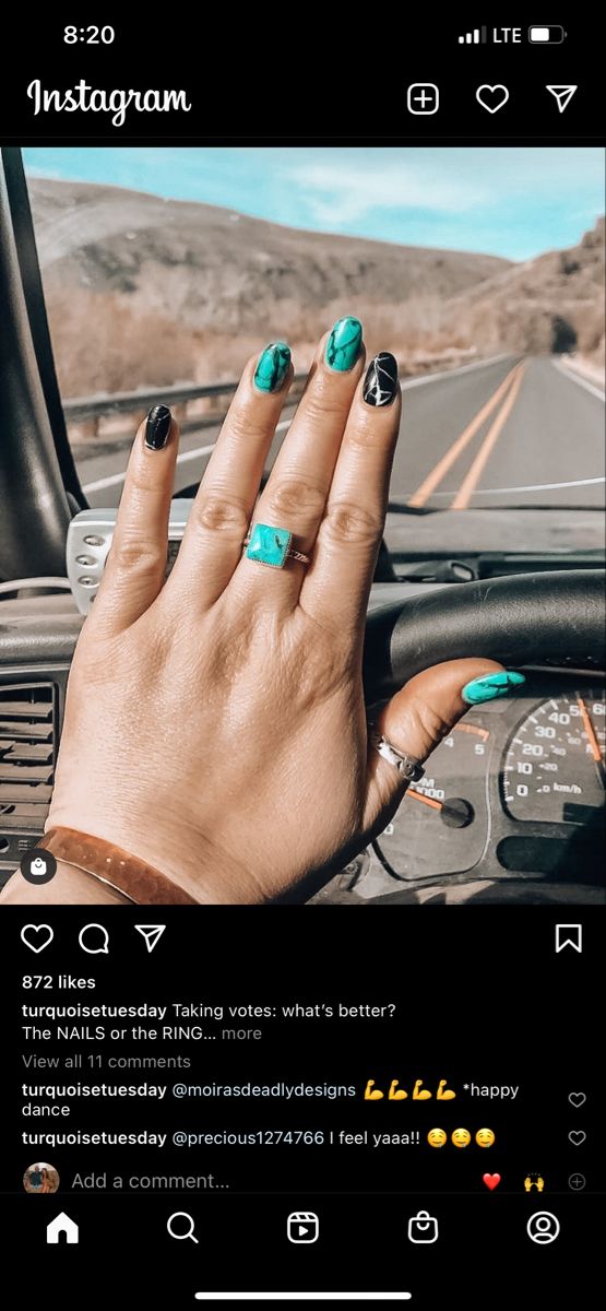 Western Nail Ideas, Country Acrylic Nails, Turquoise Tuesday, Cowboy Nails, Western Nails, Country Nails, Queen Nails, Turquoise Nails, Cute Spring Nails