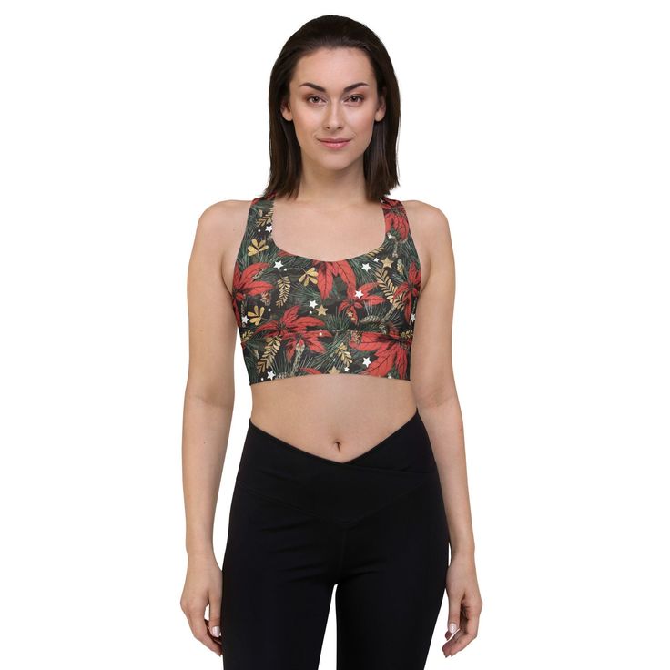 Embrace your workout with a flourish of elegance in a Longline Sports Bra. This piece isn't just about support and comfort; it's a statement of style, combining the vibrant energy of floral prints with the practical needs of active wear. Designed for those who believe fitness and fashion go hand in hand, this sports bra is the perfect blend of functionality and flair. Designed for Performance, Inspired by Nature: *Stunning Floral Design: Featuring an exquisite floral pattern that evokes the beauty of a blooming garden, this sports bra turns every workout into a walk in the park. The vibrant print adds a touch of joy and inspiration to your fitness routine. *Enhanced Support: Crafted with your comfort in mind, the longline design offers extended coverage and superior support, making it suit Floral Print Athleisure Activewear For Sports, Floral Print Athletic Activewear For Sports, Floral Print Athleisure Activewear For Workout, Fitted Floral Print Activewear For Sports, Sporty Floral Print Activewear For Workout, Floral Print Fitted Activewear For Gym, Sport Bra, Compression Fabric, High Intensity Workout