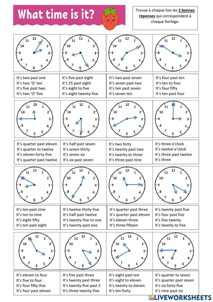 telling time worksheet for kids to learn how to tell the time on clocks