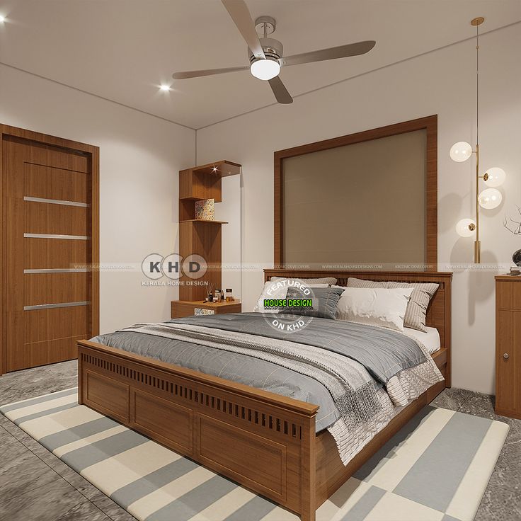 Elegant Beige Bedroom Interior Design - Home Decor Inspiration Kerala Style Bedroom Design, Kerala Bedroom Interior Design, Kerala Bedroom Design, Beige Bedroom Interior, Kerala Interior Design, Kerala Interior, Kerala Home, Front Elevation Designs, Beige Bedroom