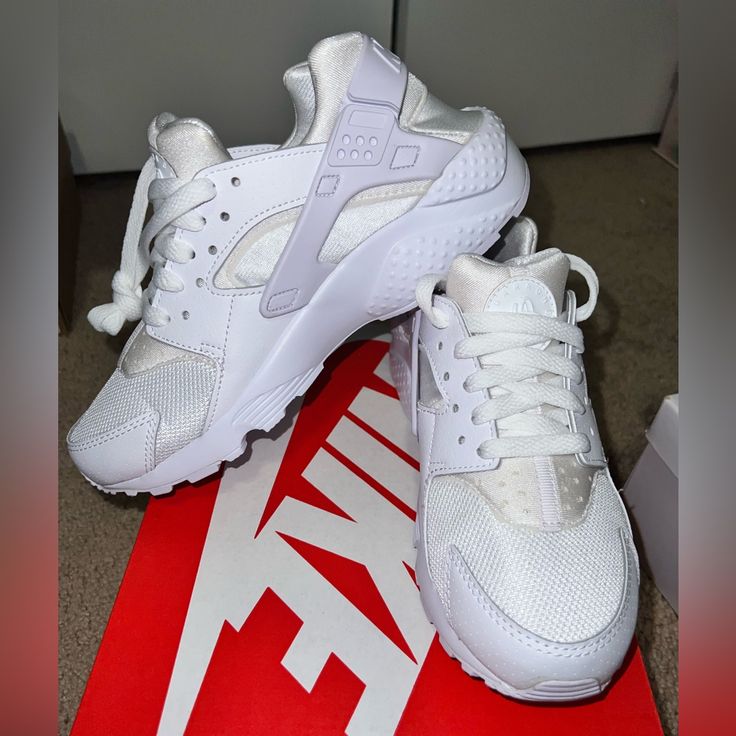 Nike Air Huarache Sneakers. Youth Size 4.5 (Fits Women’s Size 5). Nwt. Sporty White Lace-up Huaraches, White Sports Huaraches With Round Toe, White Sport Huaraches With Round Toe, Sporty White Huaraches With Round Toe, White Sporty Huaraches With Round Toe, White Huaraches For Sports With Round Toe, White Lace-up Sporty Huaraches, White Lace-up Huaraches For Streetwear, White Lace-up Casual Huaraches