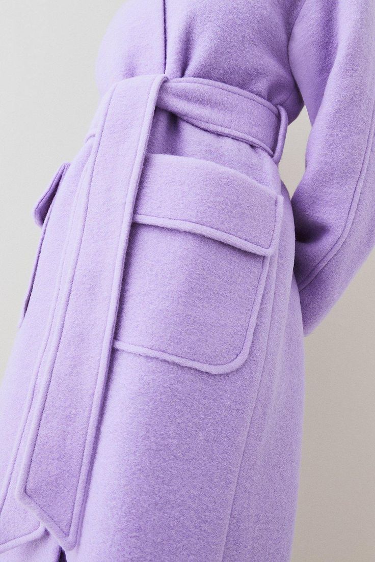 Style: Wool Look Coatdesign: Plainfabric: Wovenlength: Longlineneckline: Collaredsleeve Length: Long Sleeve Lilac Coat, Purple Coat, Belted Coat, Karen Millen, Fashion Face, Soft Textures, Victoria Beckham, Mood Boards, Lilac