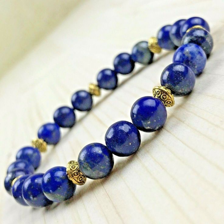 Genuine gemstone bracelet Lapis Lazuli 8mm Golden Tibetan Pearls Delivered in its organza pouch Elegant Crystal Gemstone Bracelet For Meditation, Elegant Beaded Bracelets For Meditation, Elegant Crystal Bracelet With Gemstone Beads For Meditation, Elegant Crystal Bracelet For Meditation, Elegant Hand-strung Crystal Bracelet For Meditation, Elegant Crystal Bracelet With Round Beads For Meditation, Elegant Round Beads Crystal Bracelet For Meditation, Elegant Beaded Crystal Bracelet For Meditation, Elegant Bracelets With 8mm Beads As A Gift