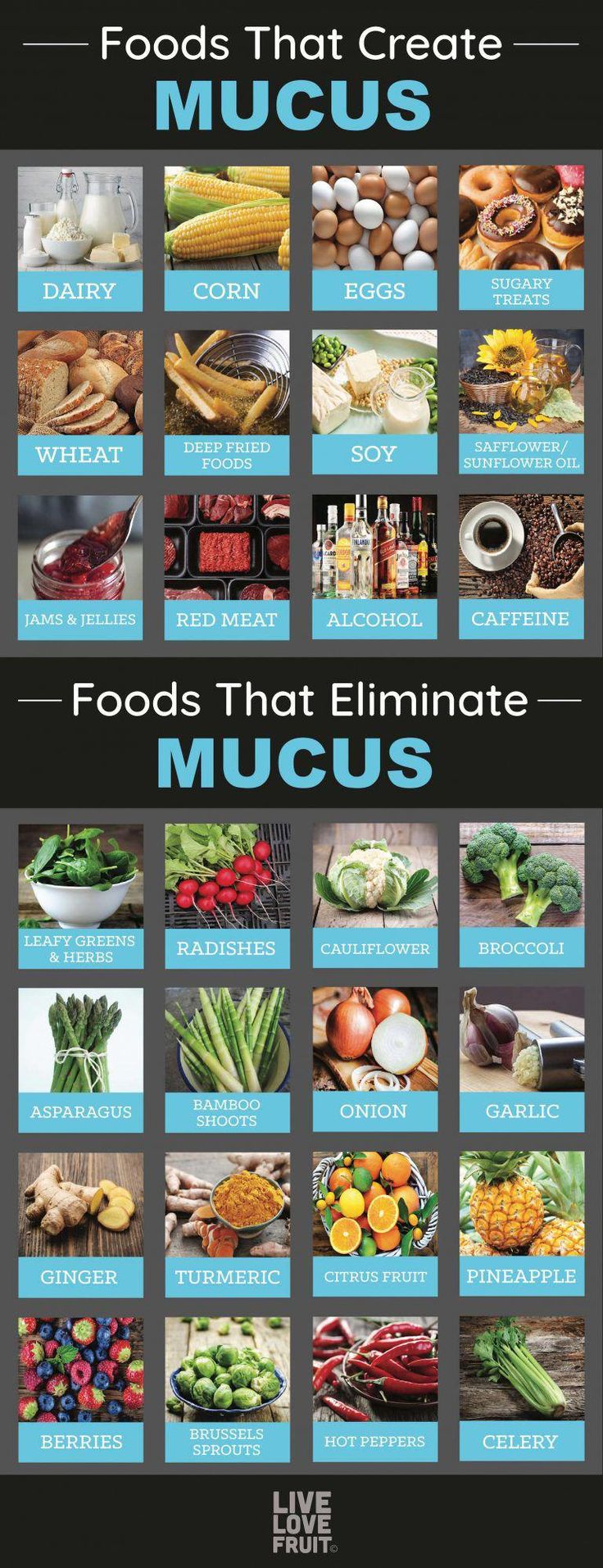 12 Foods That Cause Excessive Mucus In The Body (and 14 Foods That Eliminate It!) #Kid-FriendlySeafoodMeals Different Foods, Chronic Cough, Soy Recipes, Ginger Turmeric, Stuffy Nose, Beauty Remedies, Foods To Eat, Health Remedies, Natural Healing