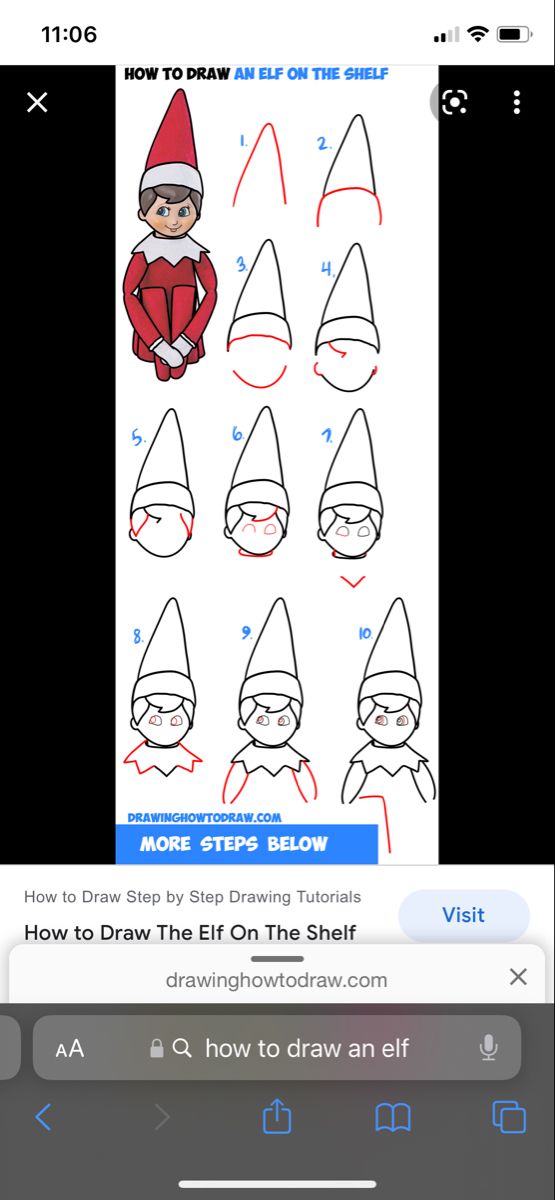 how to draw an elf step by step with pictures on the app store's website