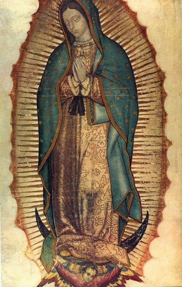 the virgin mary is depicted in this painting