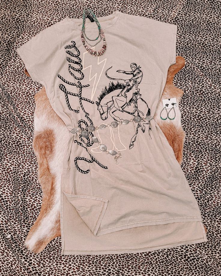 Yee-Haw'D Out T-Shirt Dress Western Tshirt Dress, Western Tshirt, Car Hat, Bday Wishlist, Mini Me, Have Some Fun, Hat Hairstyles, Wear It, Bottoms Pants