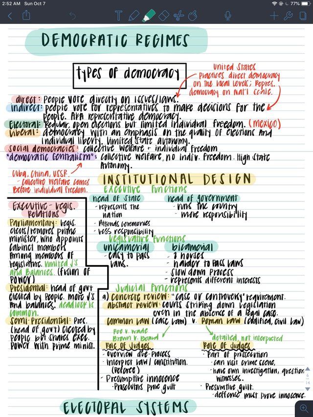 a paper with some writing on it that has different types of democracy written in various languages