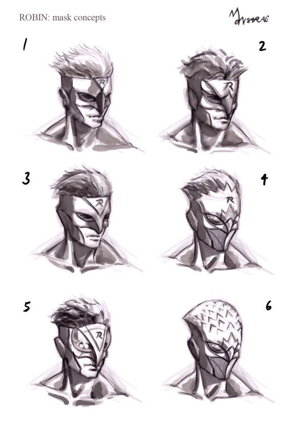 how to draw the head and shoulders of a man with different facial expressions on his face