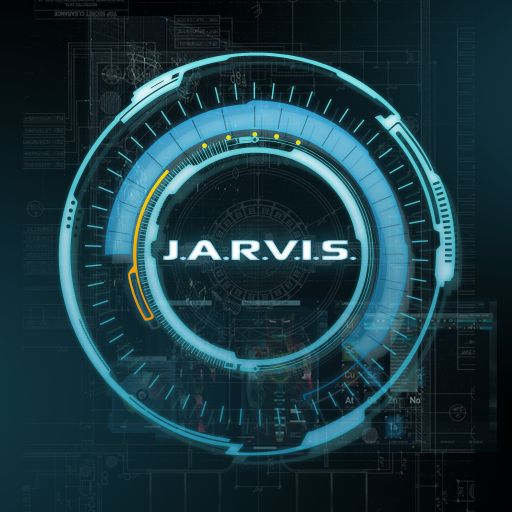 the logo for jarvis is shown on a dark background