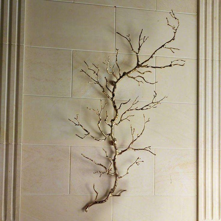 Twig Wall Art -Brass-Global Views-GVSA-9.92246-Wall Art-1-France and Son Twig Wall Art, Tree Wall Art Diy, Brass Interior, Metal Tree Wall Art, Tree Wall Decor, Global Views, Statement Wall, Tree Sculpture, Metal Tree