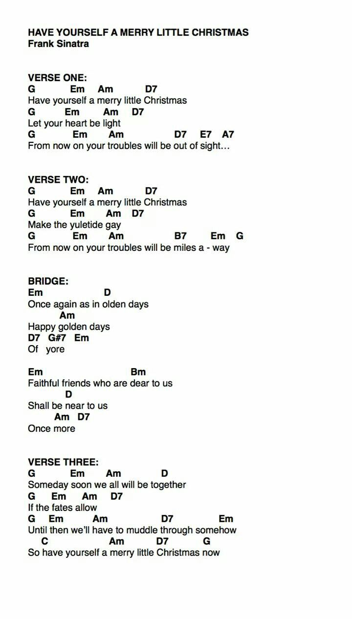 the christmas song is shown in black and white, with words written on it to spell out