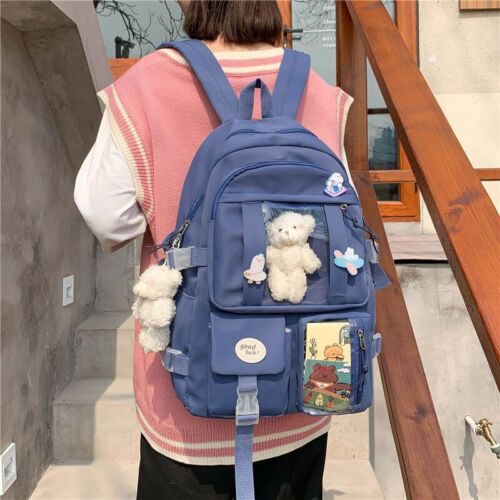 Cute Backpacks For School, Japanese High School, High School Backpack, Cute School Bags, Estilo Harajuku, School Bag College, Kawaii Backpack, Girls Backpack, Girl Backpacks School