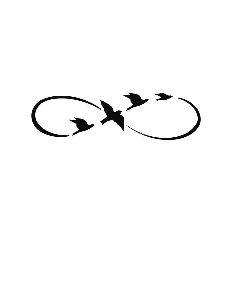 two birds are flying in the sky with an arrow on it's back side