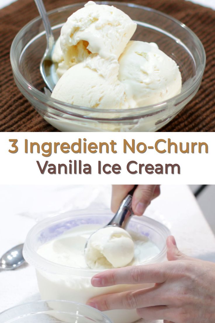 3 ingredient no churn vanilla ice cream