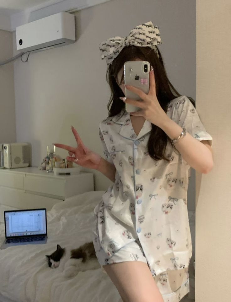 Cute Pijamas Korea, Aesthetic Pajamas Korean, Cute Pjs Korean, Pajamas Cute Aesthetic, Cute Aesthetic Pajamas, Ulzzang Pajamas, Japanese Pjs, Korean Pajamas Aesthetic, Chinese Pjs