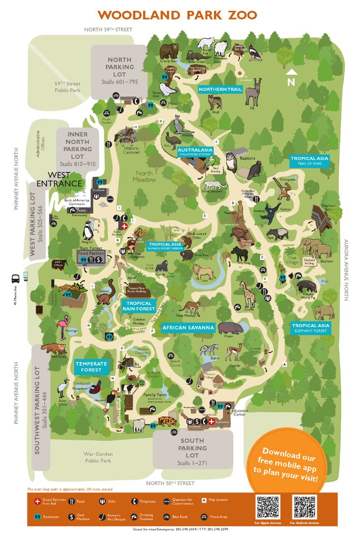 a map of woodland park zoo