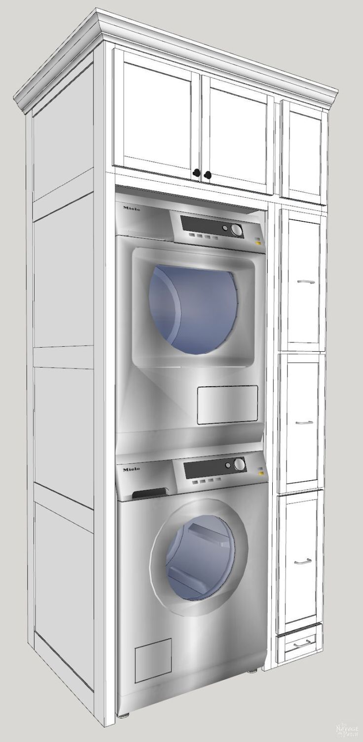 Stackable Washer Dryer Laundry Room Bath, Laundry Room Shelves Stacked Washer Dryer, Stackable Laundry Cabinet, Diy Stacked Washer Dryer Cabinet, Beige Laundry Room Ideas, Diy Laundry Cabinet How To Build, Laundry Machine Cabinet, Stacked Washer Dryer Laundry Room Closet, Small Laundry Room Pantry Combo