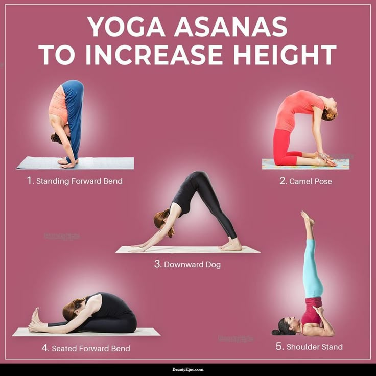 yoga asanas for increasing height Tips To Increase Height, Get Taller Exercises, Height Exercise, Taller Exercises, Increase Height Exercise, Quick Yoga, Yoga Facts, Get Taller, Grow Taller