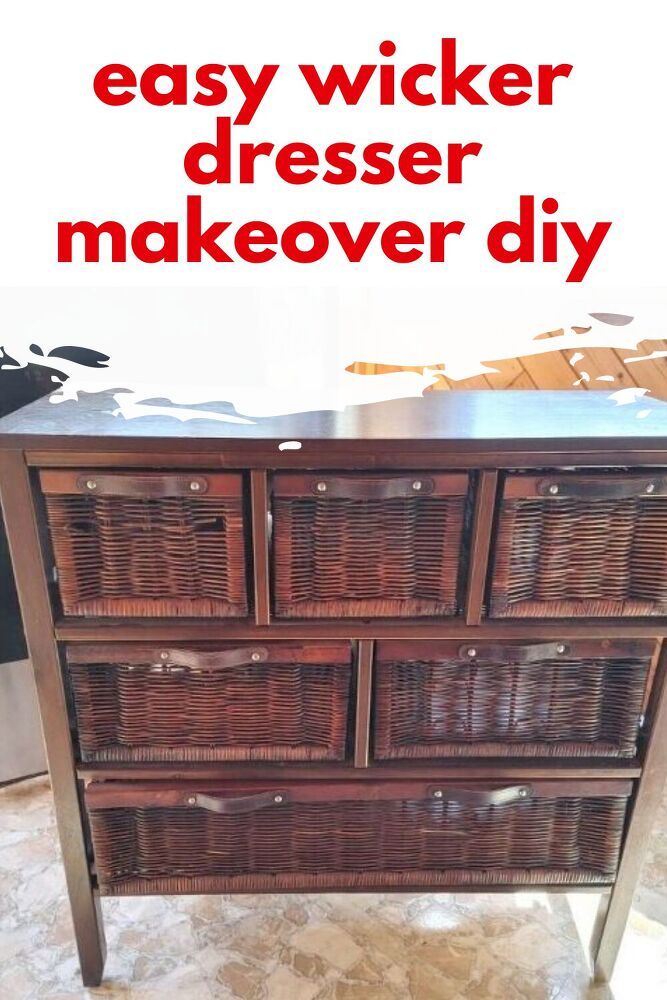 an easy wicker dresser makeover diy