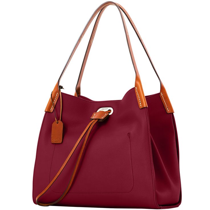 A Timeless Favorite  A minimalist silhouette crafted from luxe leather. This quintessential shoulder bag is just a size smaller than our classic Full Up, but carries the same design elements from the adjustable leather drawstring, to the coordinating leather wristlet that organizes your daily essentials. Burgundy Bags With Leather Handles For Office, Burgundy Leather Shoulder Bag For Office, Elegant Burgundy Bags In Soft Leather, Elegant Burgundy Bags With Soft Leather, Luxury Burgundy Bags For Work, Luxury Burgundy Soft Leather Satchel, Chic Burgundy Shoulder Bag With Leather Lining, Luxury Burgundy Shoulder Bag For Everyday Use, Burgundy Office Bag With Leather Lining