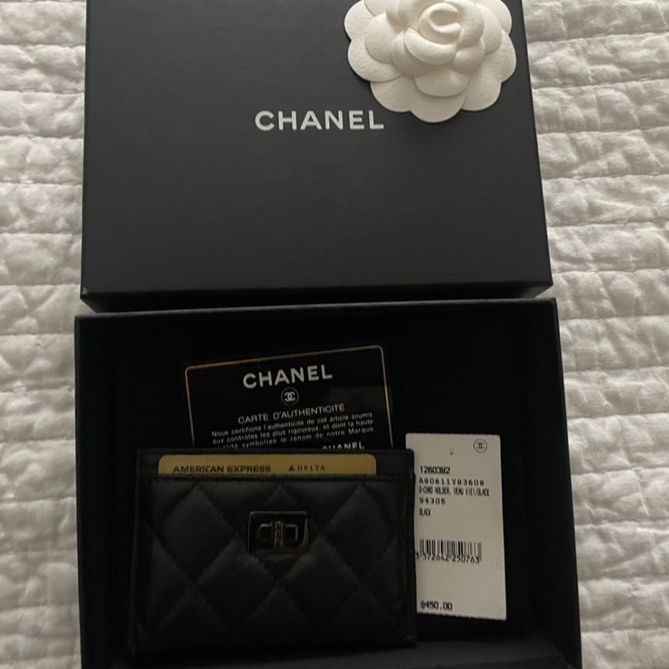 Chanel Black Wallet Chanel Wallet, Black Wallet, Chanel Bags, Chanel Black, Chanel Bag, Black Color, Wallets, Chanel, Bag Lady