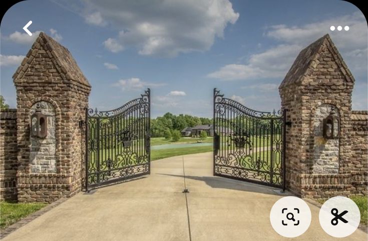 an image of a gated entrance to a house with the number 3 on it