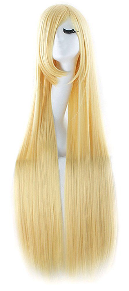 PRICES MAY VARY. 100% Brand New Material : 100% High Temperature Fiber Length: Approx 100cm/ 39 Inch Wig Cap Size: The maximum circumference Approx 20~21inch/51~53cm(Exist 1~2cm normal error), the size of wig cap is adjustable Package included:1 wig 1.Our wig product is made of Kanekalon fiber which is a thermostable Material and called "High-temperature resistance fiber". it can be curled or straightened by Electronic Hair stick under 120 degrees Celsius. Generally, The suitable temperature is Kidcore Hair, Rapunzel Wig, Rapunzel Cosplay, Straighten Hair, Fall Blonde Hair, Link Cosplay, Wig Material, Party Wig, Wig Blonde