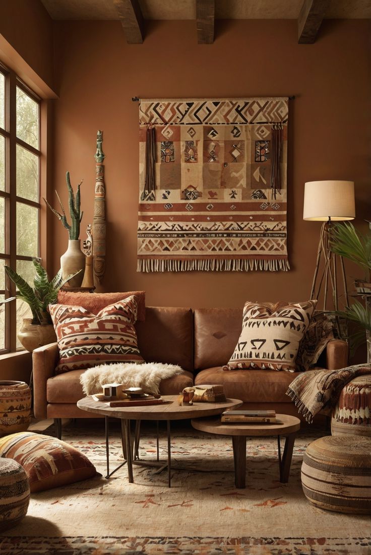 Transform your space into a tribal retreat with Sherwin Williams Nomadic Desert - discover how to add tribal flair effortlessly. #ad     #Colortrend #wallpaint2024  #color2024  #DIYpainting  ##DIYhomedecor  #Fixhome Southwest Living Room Paint Colors, Nomadic Desert Paint, Nomadic Desert Sherwin Williams, Sherwin Williams Nomadic Desert, Arizona Decor Interior Design, Southwest Living Room Decor, Retreat Sherwin Williams, Southwest Decor Living Room, Southwestern Living Room Ideas